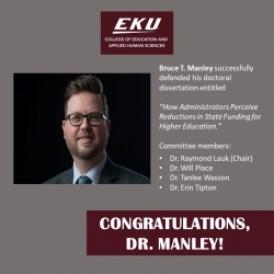 Congratulations Dr. Bruce T. Manley