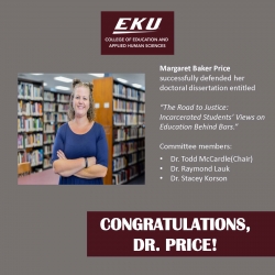 Congratulations Dr. Margaret Baker Price