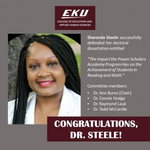 DR Sharonda Steele: EKU EdD - Educational Leadership & Policy Studies Program