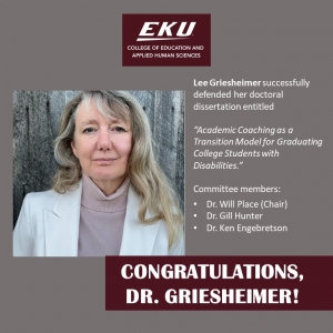 Congratulations DR Lee Griesheimer